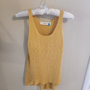 Anthropologie Sparrow Woven Blouse, Size Small, gold/yellow